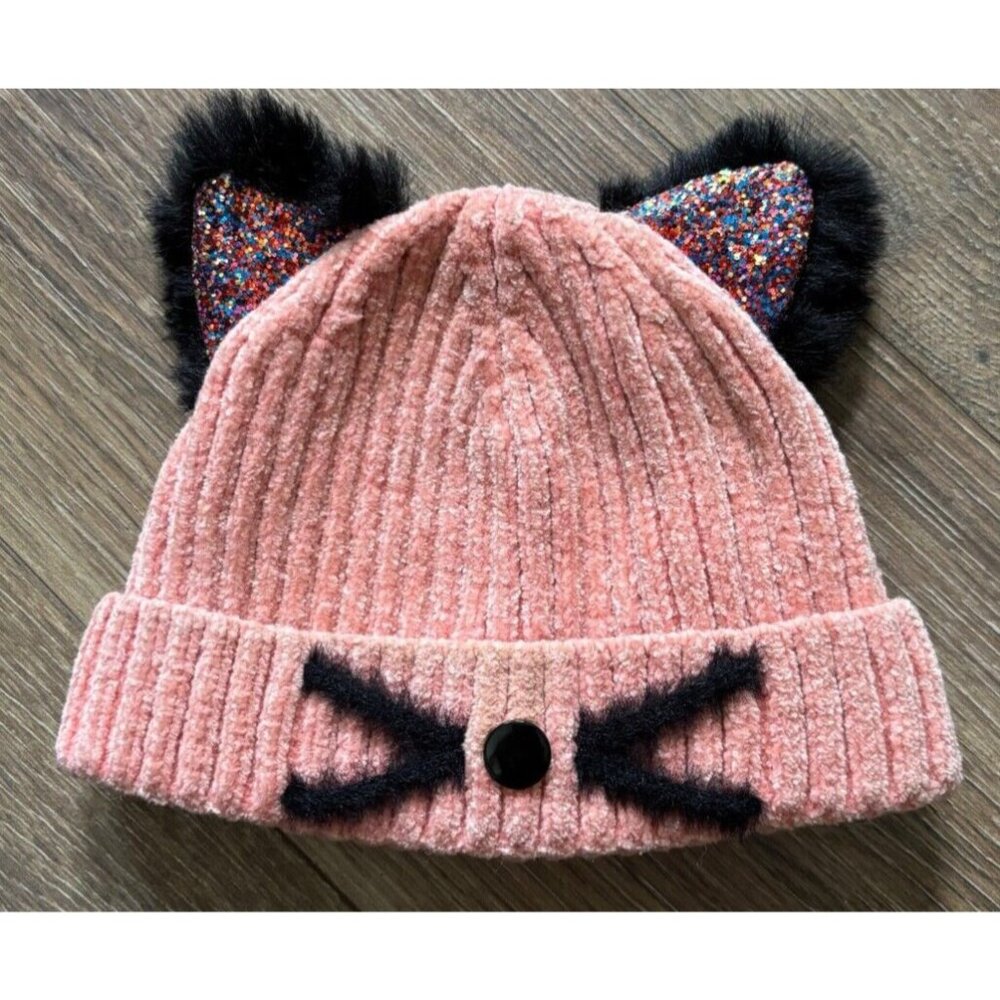 Bellady Pink Kitty Cat Ears Beanie‎